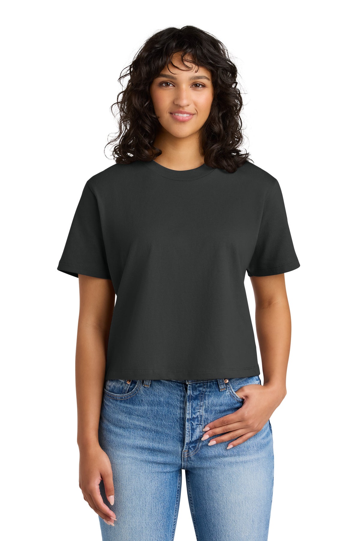 Next Level Apparel® Women's Heavyweight Boxy Tee - Graphite Black - XS