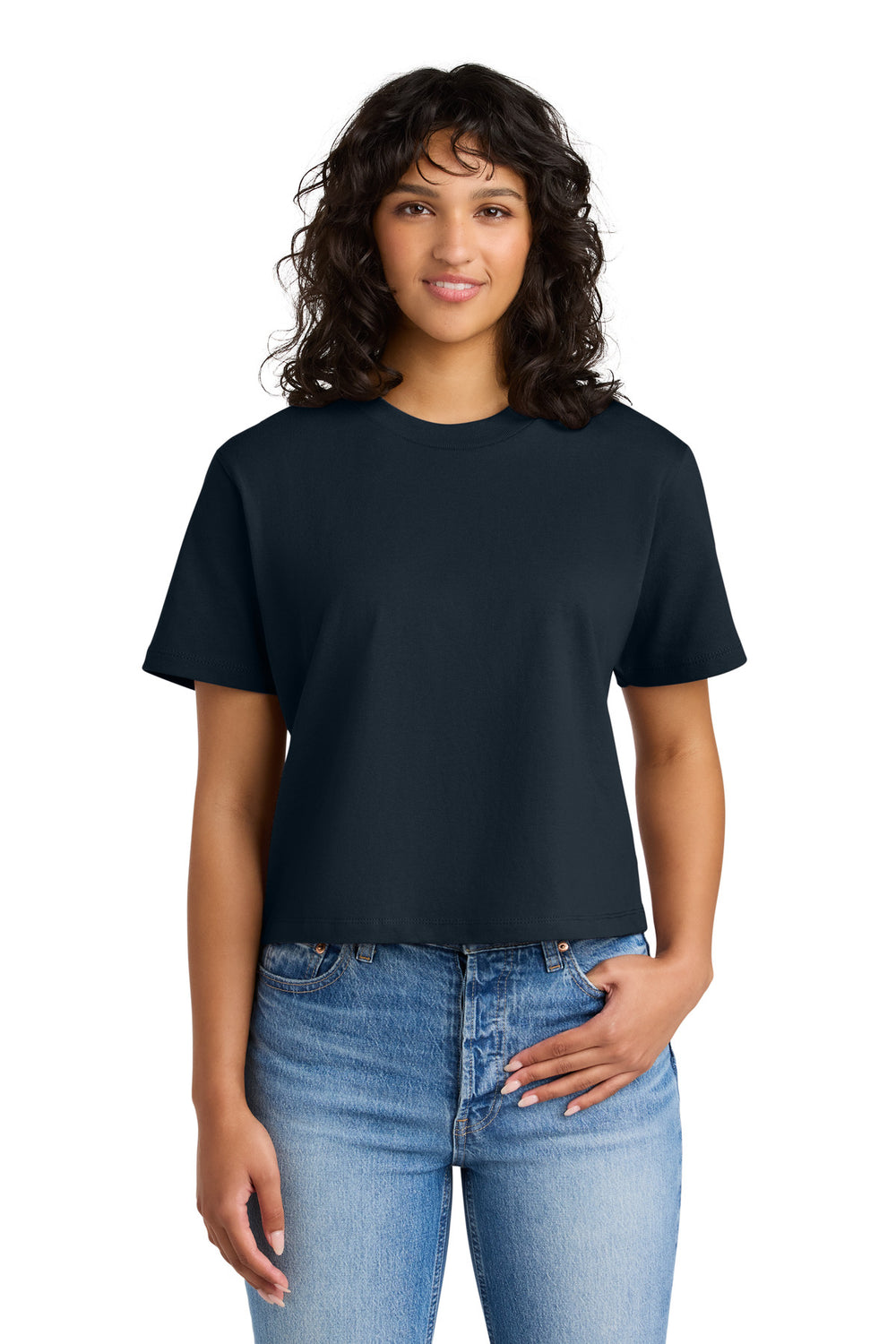 Next Level Apparel® Women's Heavyweight Boxy Tee - Midnight Navy - XS