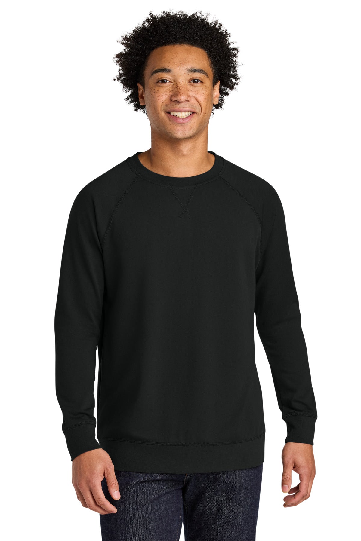 Next Level Apparel® Laguna Raglan Sweatshirt - Black - XS