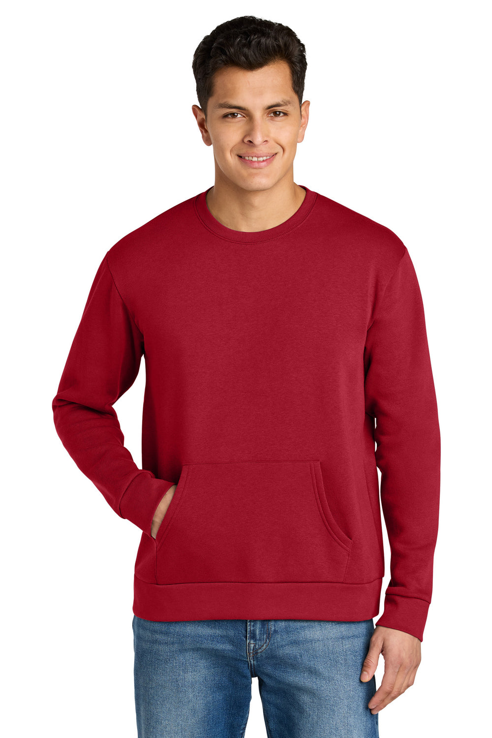 Next Level Apparel® Santa Barbara Pocket Sweatshirt - Red - XS