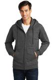 Port & Coâ„¢ Fan Favorite Fleece Full-Zip Hooded Sweatshirt. PC850ZH - Dark Heather Grey - XS