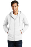Port & Coâ„¢ Fan Favorite Fleece Full-Zip Hooded Sweatshirt. PC850ZH - White - XS