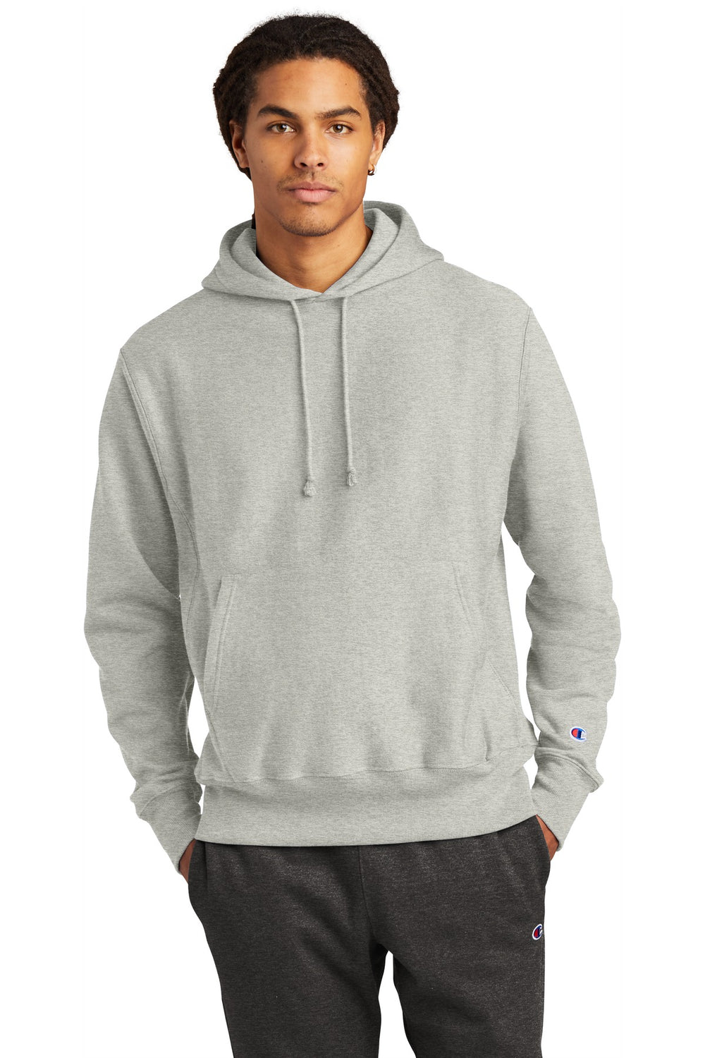 Champion ® Reverse Weave ® Hooded Sweatshirt - Oxford Grey - S