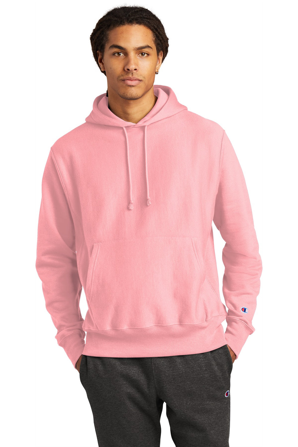 Champion ® Reverse Weave ® Hooded Sweatshirt - Pink Candy - S