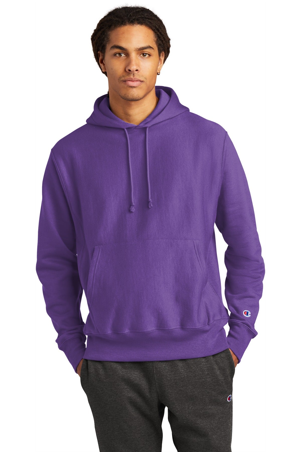 Champion ® Reverse Weave ® Hooded Sweatshirt - Purple - S