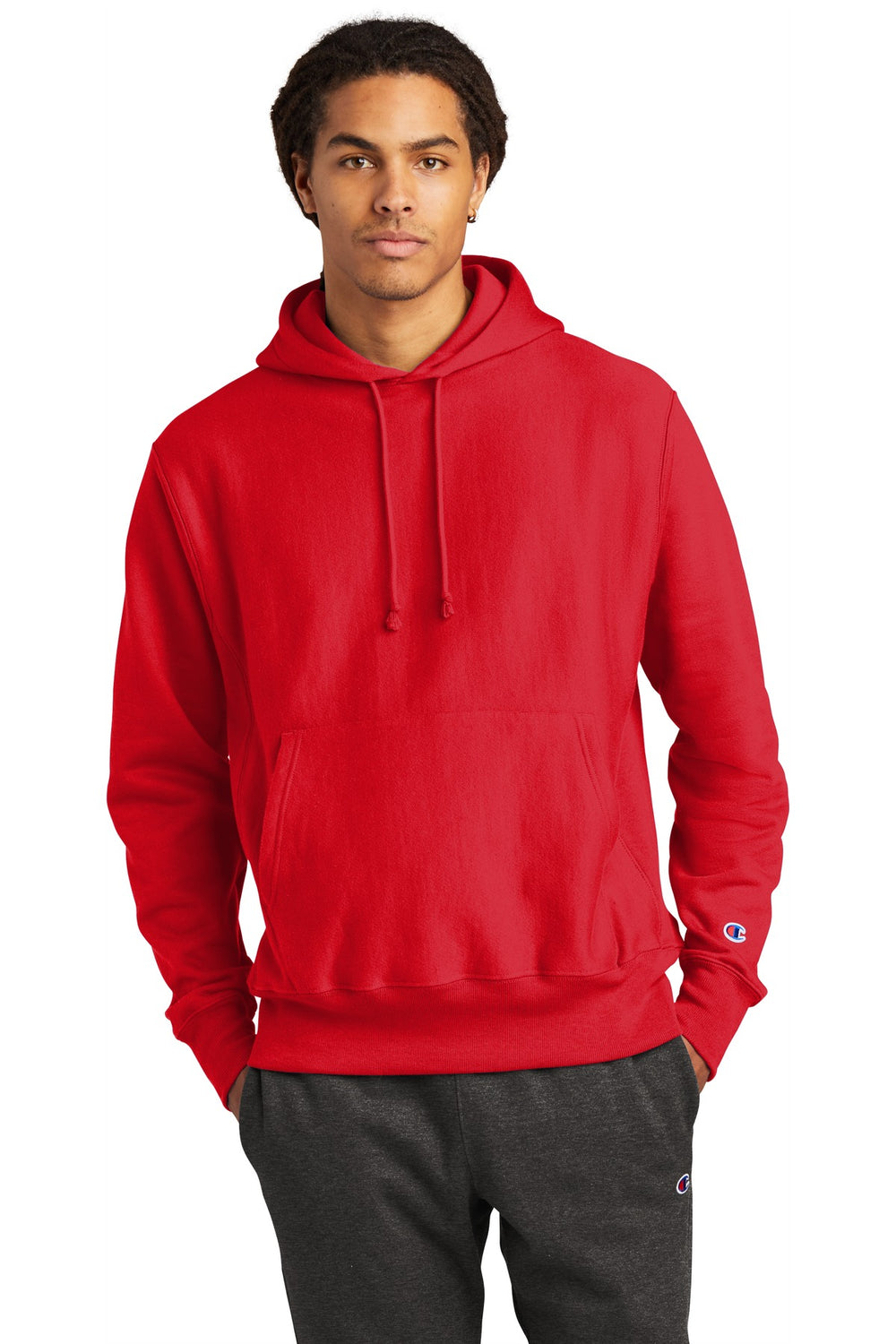 Champion ® Reverse Weave ® Hooded Sweatshirt - Red - S