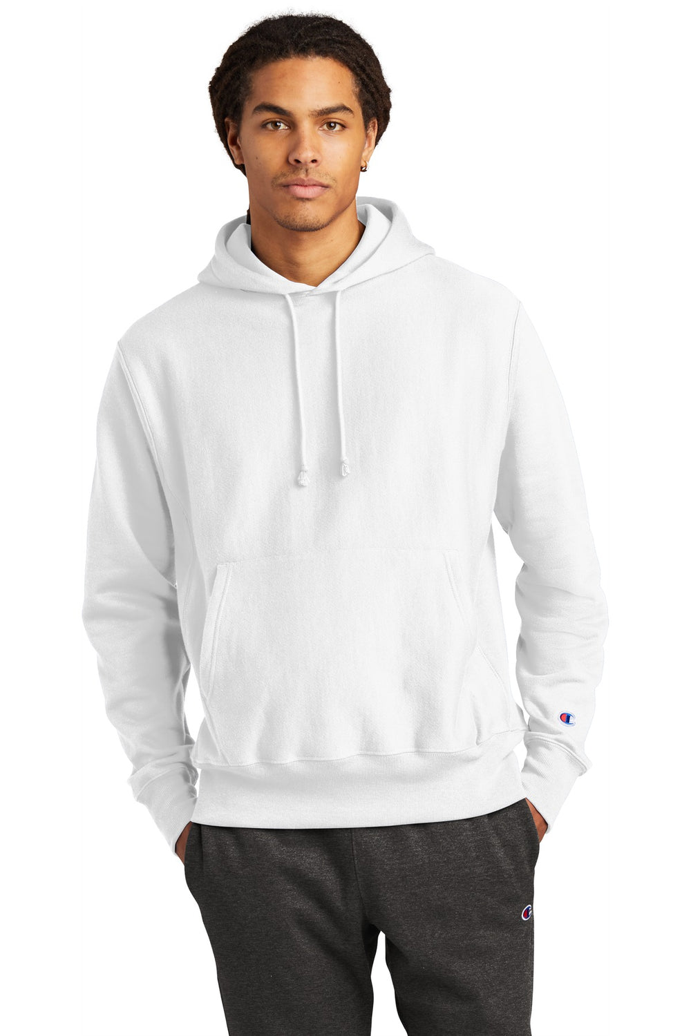 Champion ® Reverse Weave ® Hooded Sweatshirt - White - S