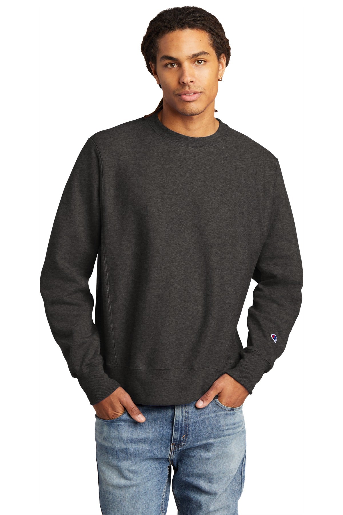 Champion ® Reverse Weave ® Crewneck Sweatshirt - Charcoal Heather - S