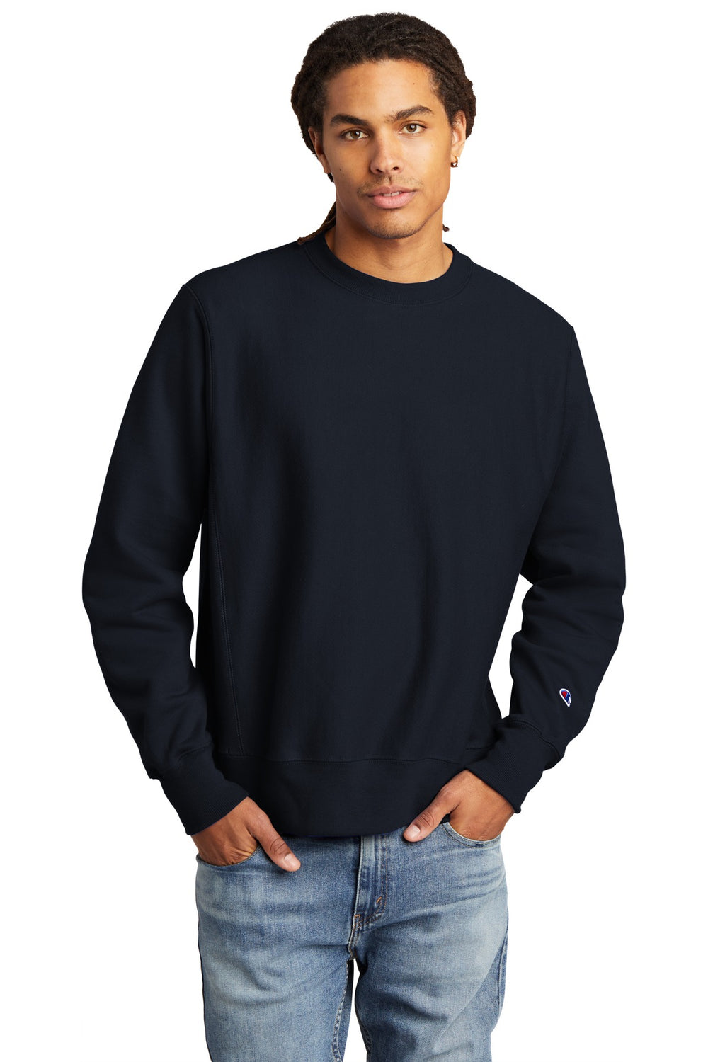 Champion ® Reverse Weave ® Crewneck Sweatshirt - Navy - S