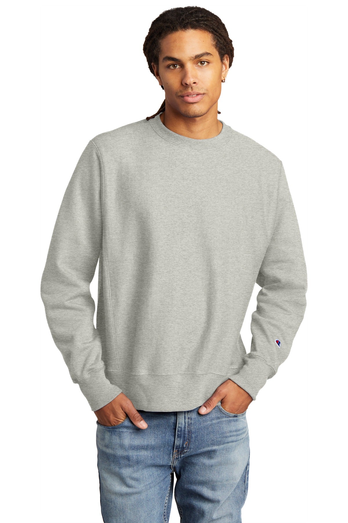 Champion ® Reverse Weave ® Crewneck Sweatshirt - Oxford Grey - S