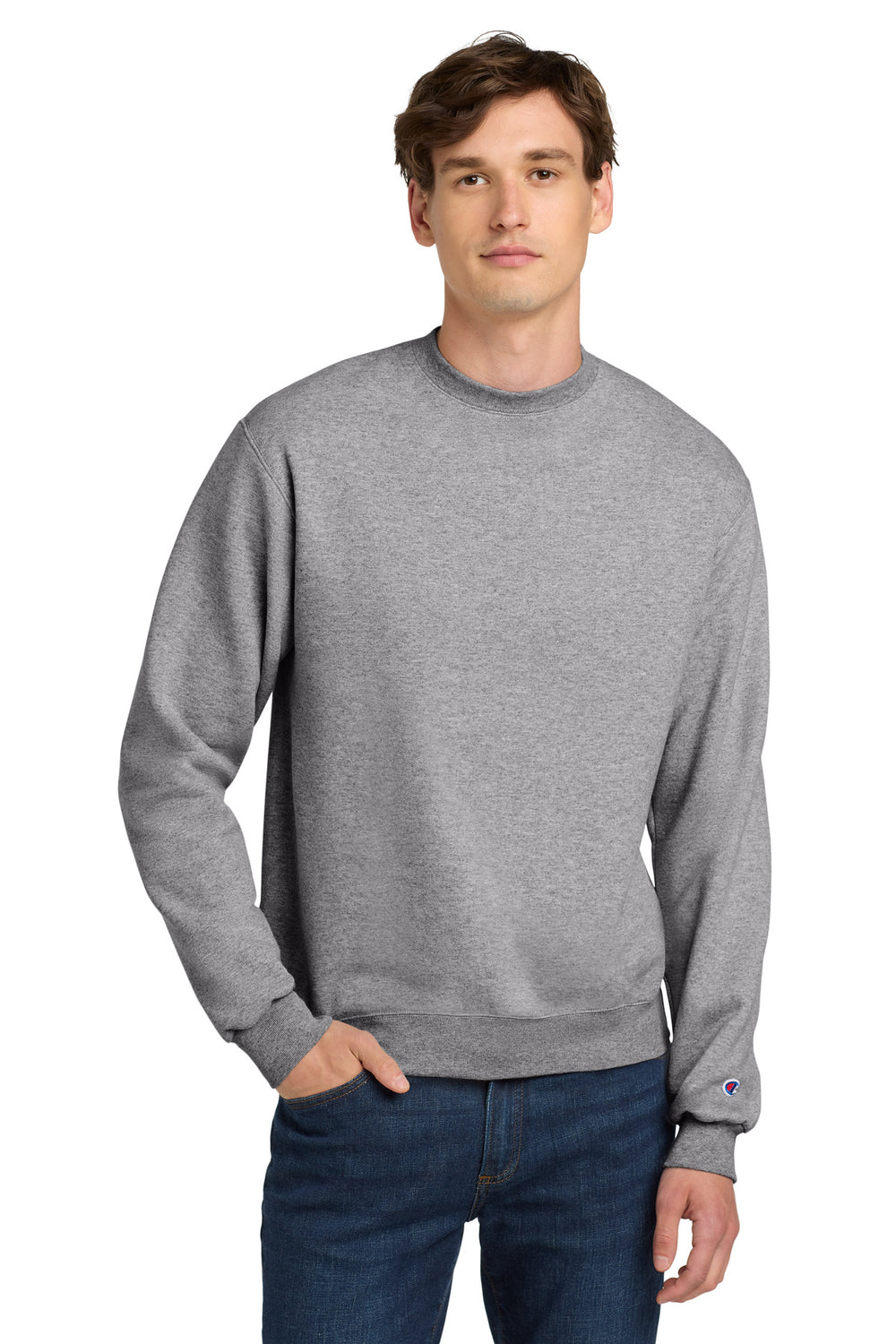 Champion® Powerblend® Crewneck Sweatshirt - Light Steel - S