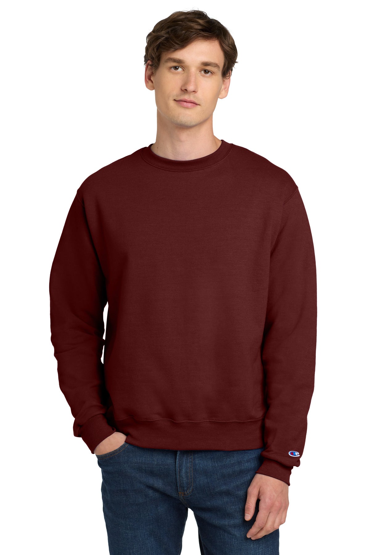 Champion® Powerblend® Crewneck Sweatshirt - Maroon - S