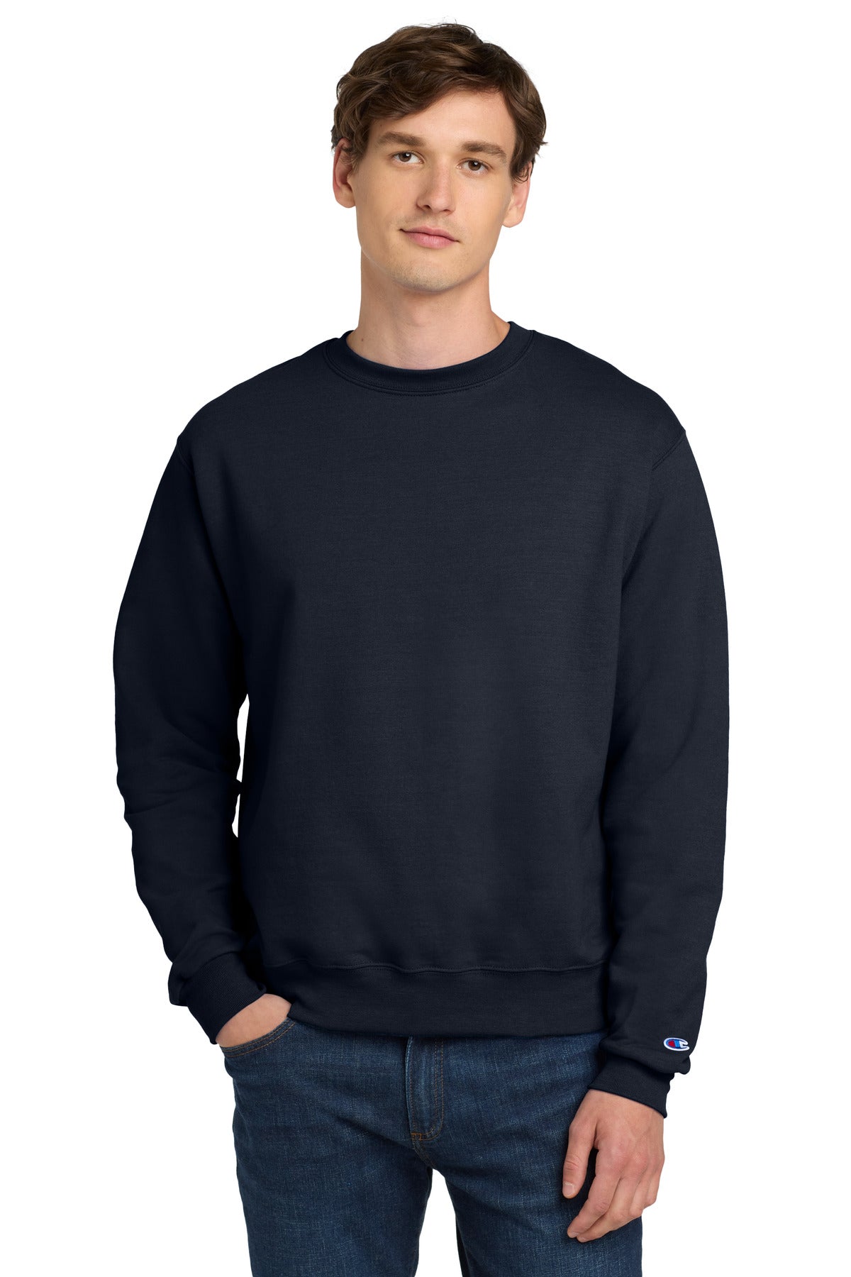 Champion® Powerblend® Crewneck Sweatshirt - Navy - S