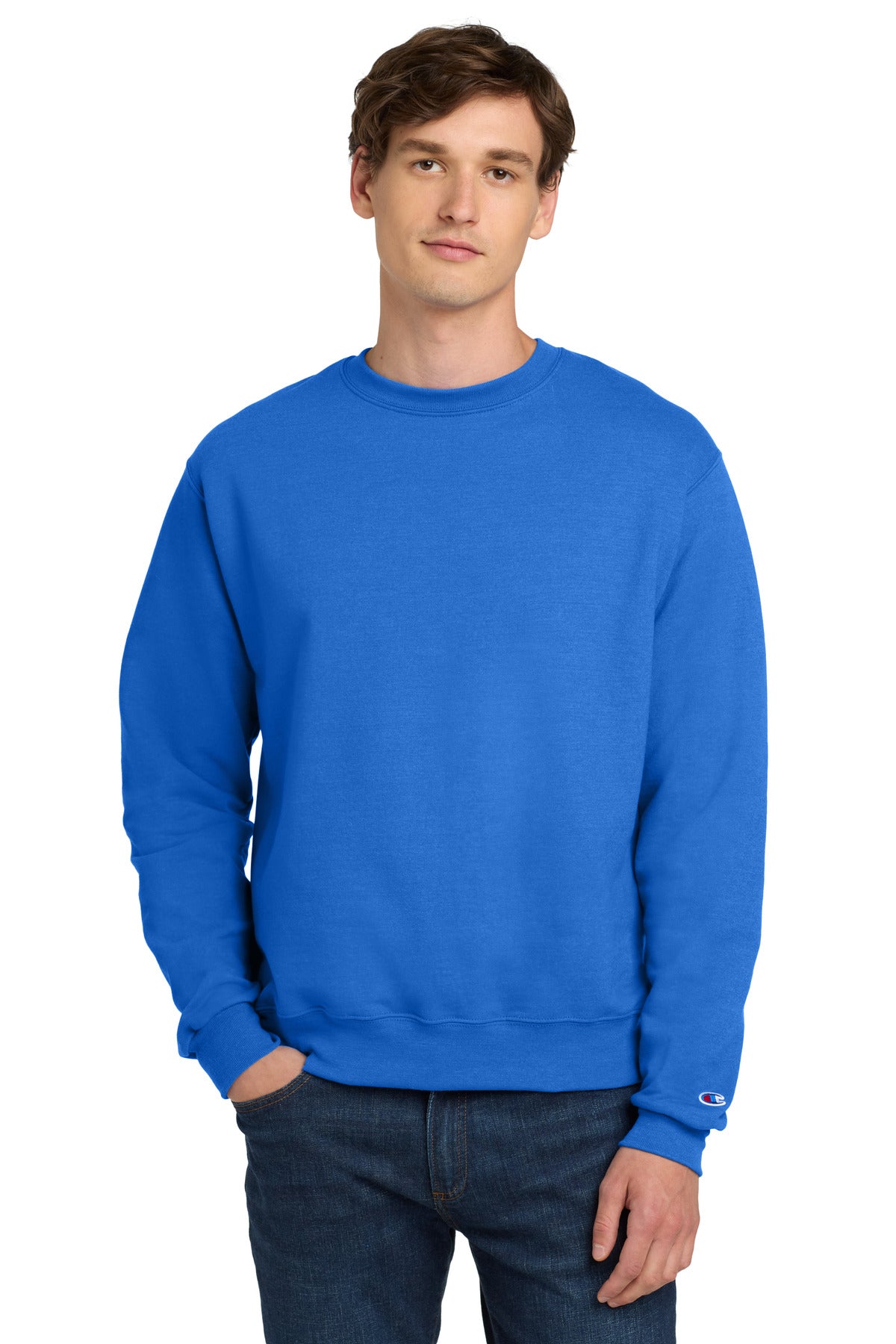 Champion® Powerblend® Crewneck Sweatshirt - Royal Blue - S