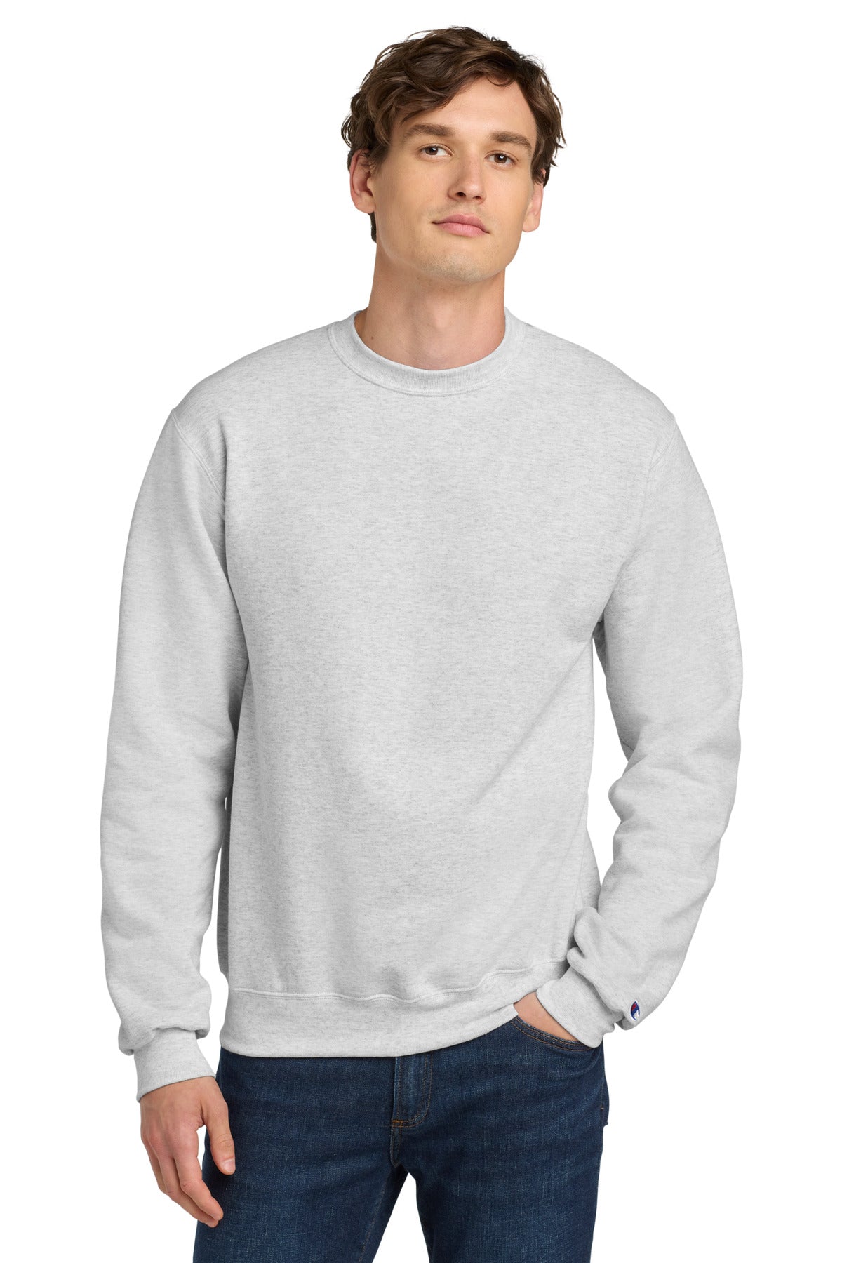 Champion® Powerblend® Crewneck Sweatshirt - Silver Grey - S