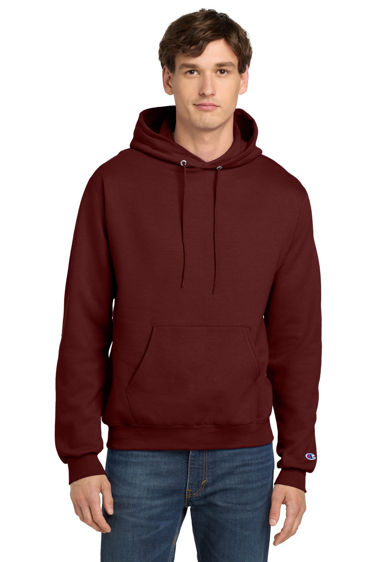 Champion® Powerblend® Pullover Hoodie - Maroon - S