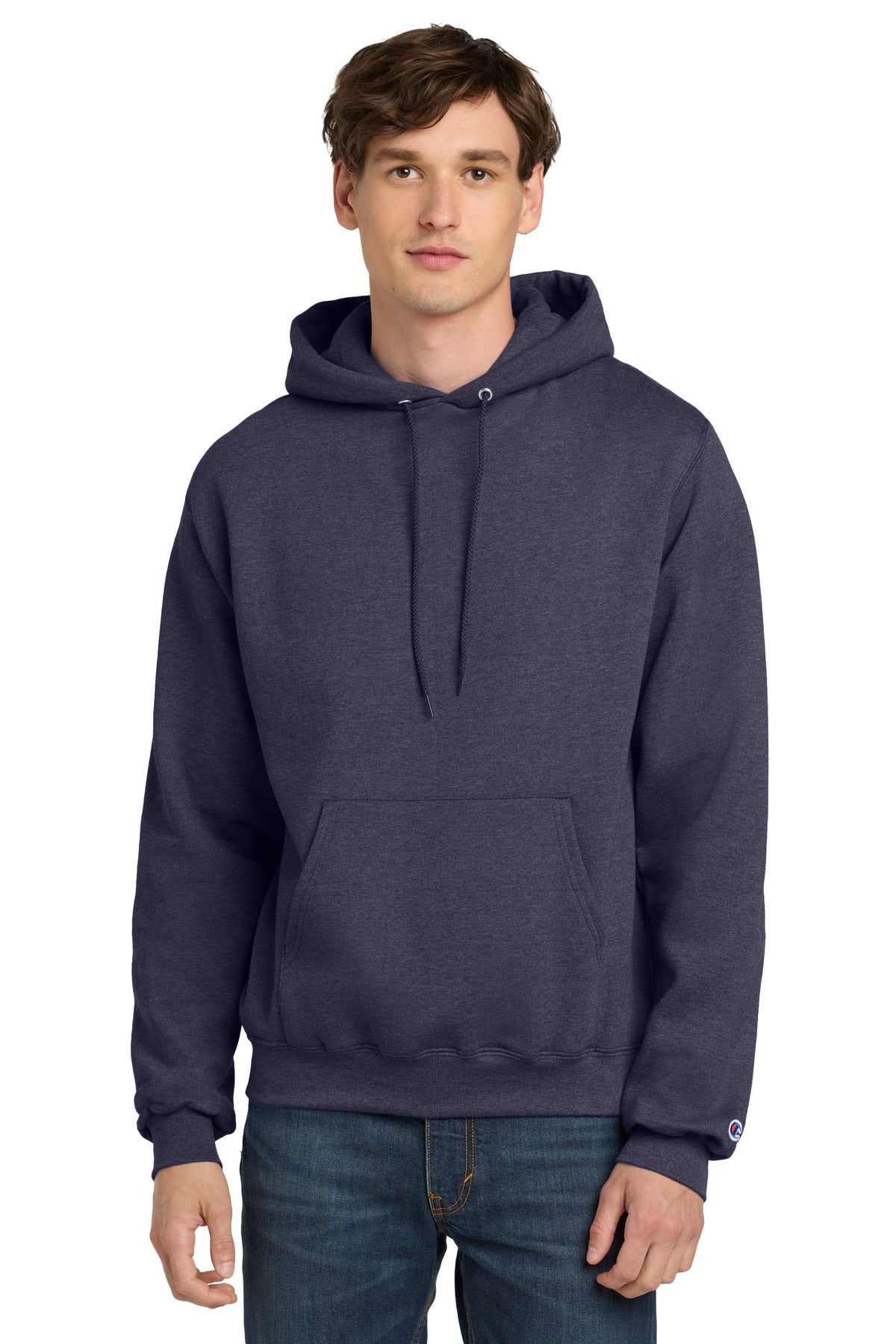 Champion® Powerblend® Pullover Hoodie - Navy Heather - S