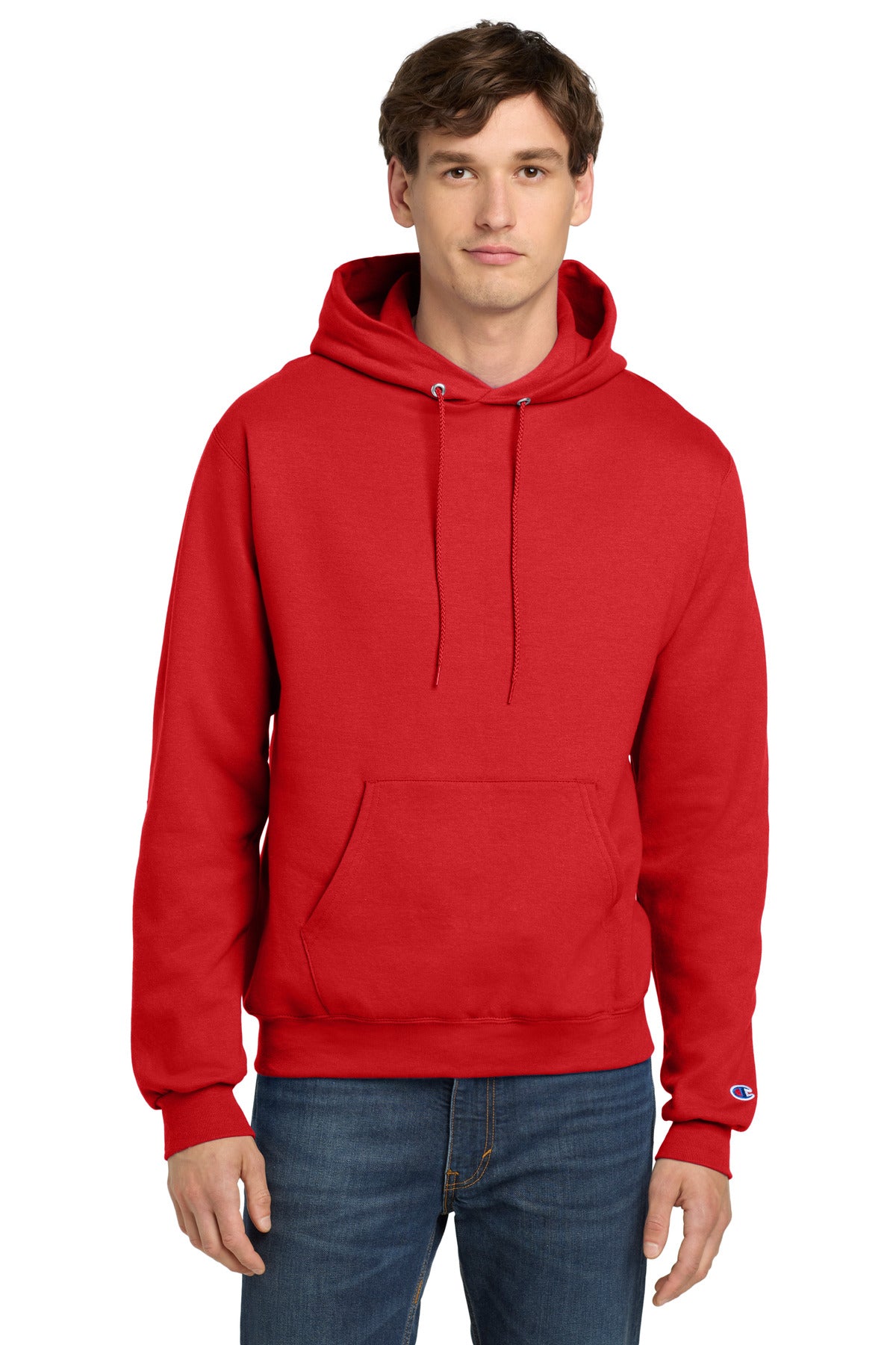 Champion® Powerblend® Pullover Hoodie - Scarlet - S