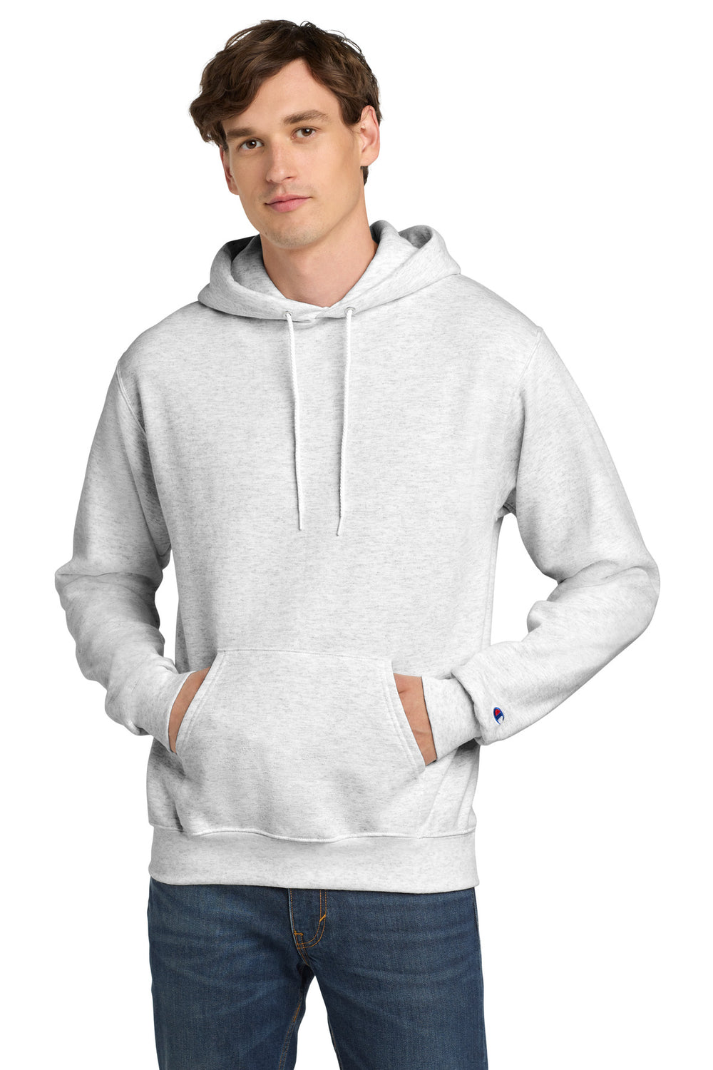 Champion® Powerblend® Pullover Hoodie - Silver Grey - S