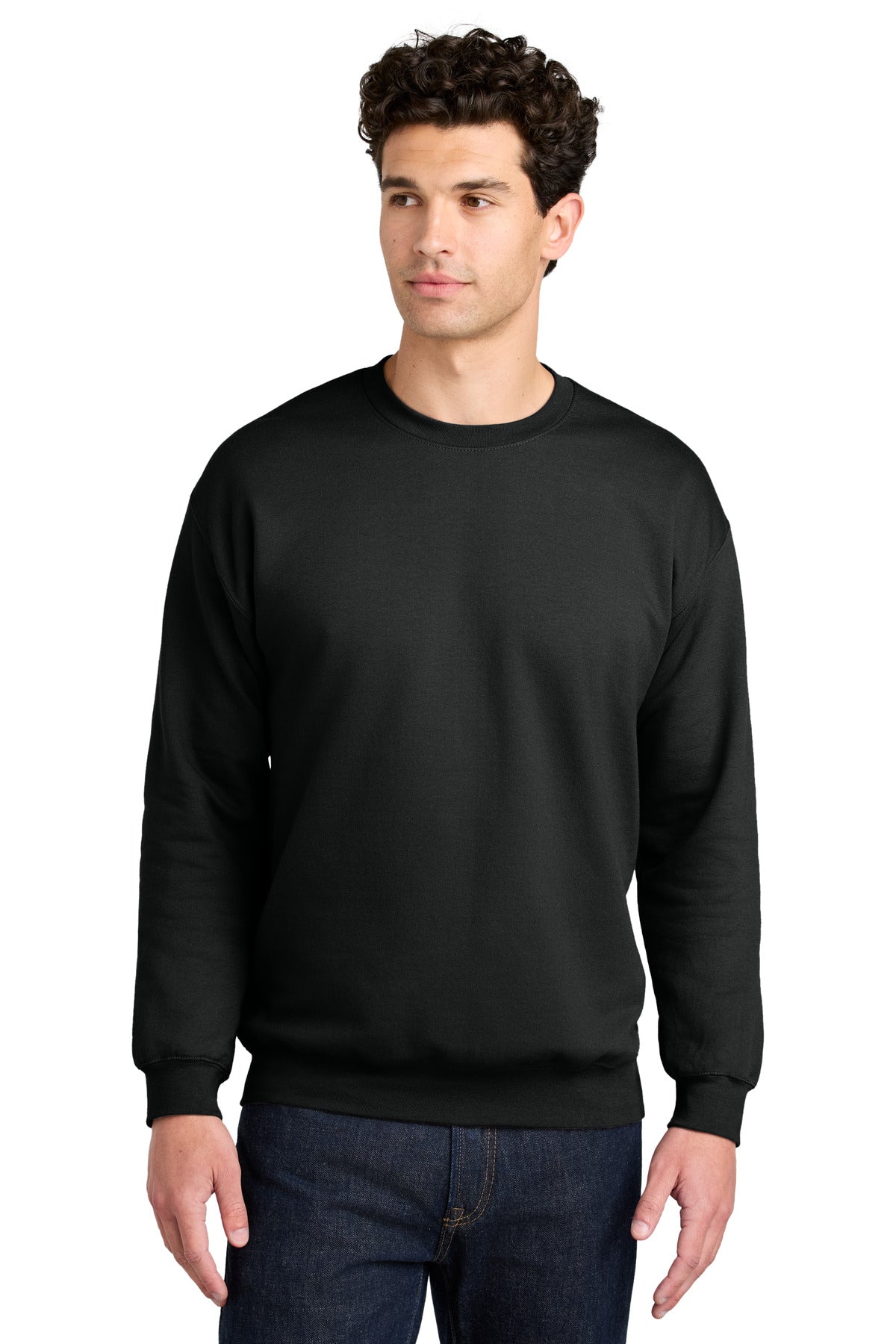 Gildan® Softstyle® Crewneck Sweatshirt - Black - S