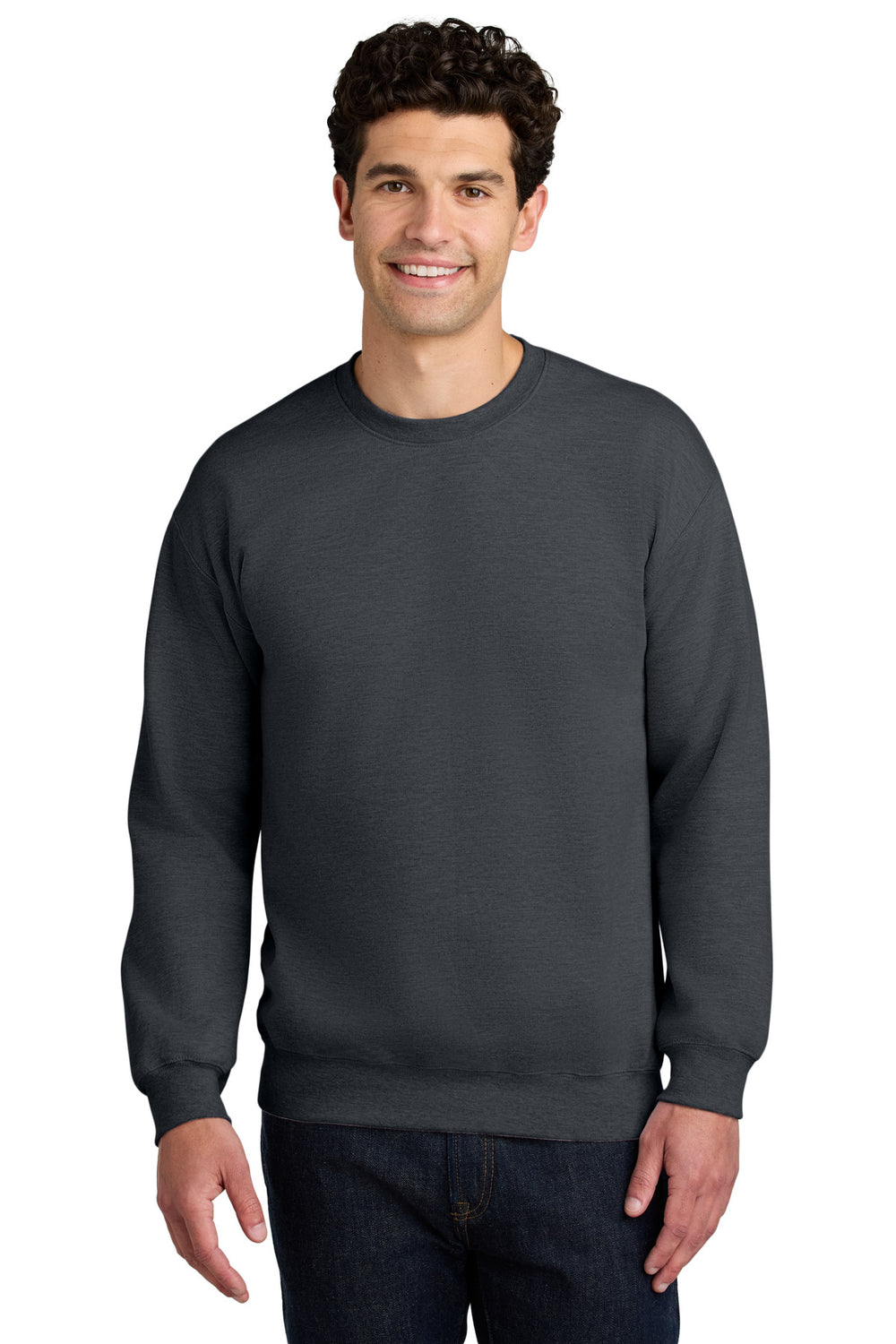 Gildan® Softstyle® Crewneck Sweatshirt - Dark Heather - S