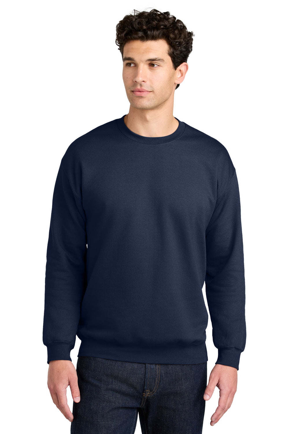Gildan® Softstyle® Crewneck Sweatshirt - Navy - S