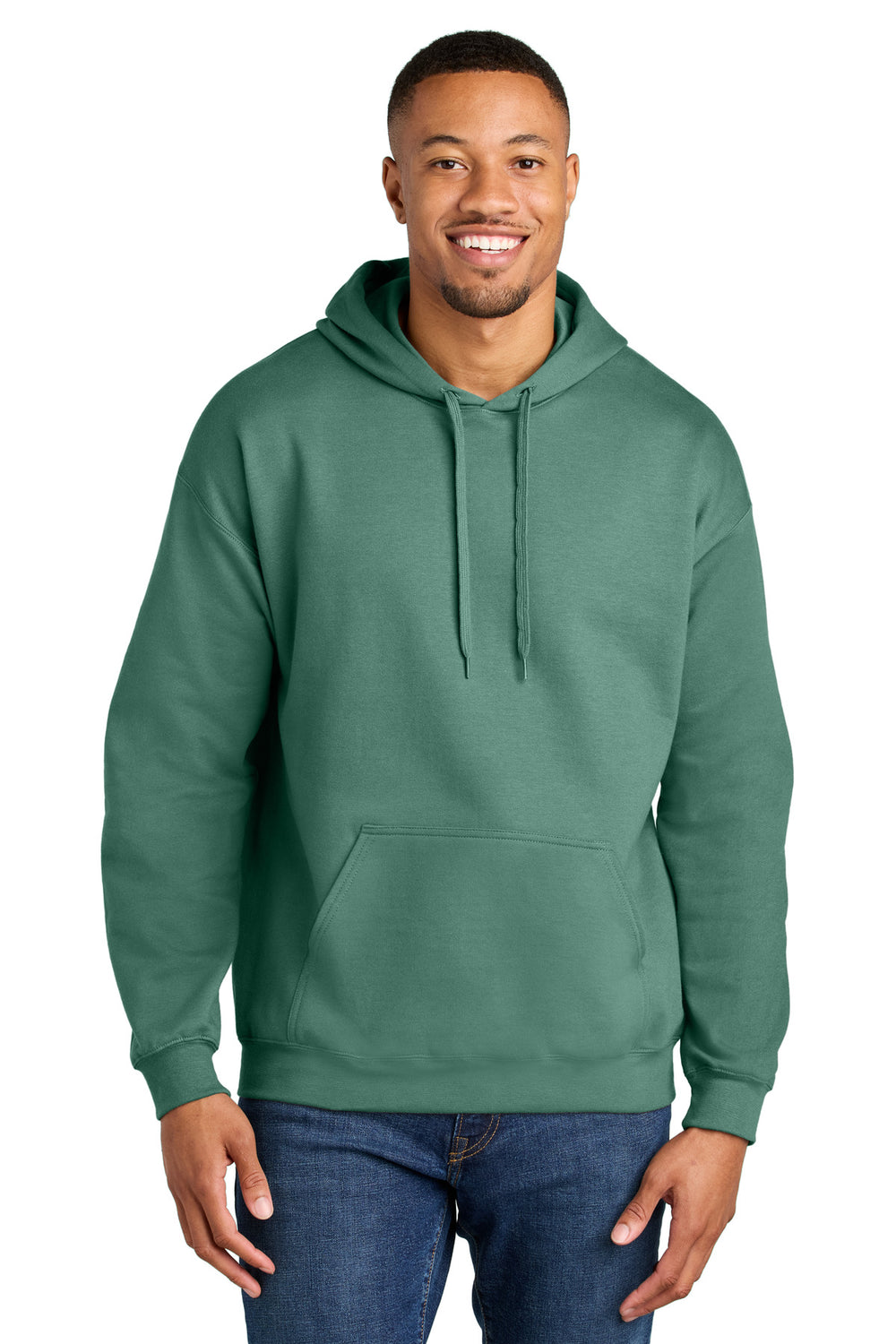 Gildan® Softstyle® Midweight Pullover Hooded Sweatshirt - Aquatic - 2XL