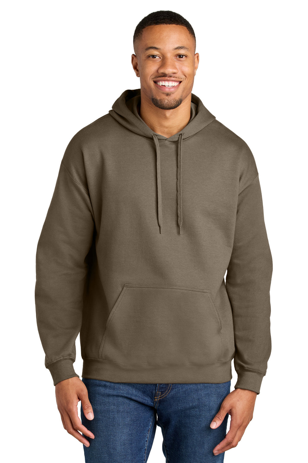 Gildan® Softstyle® Midweight Pullover Hooded Sweatshirt - Brown Savana - 2XL