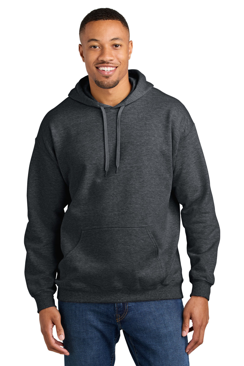 Gildan® Softstyle® Midweight Pullover Hooded Sweatshirt - Dark Heather - S