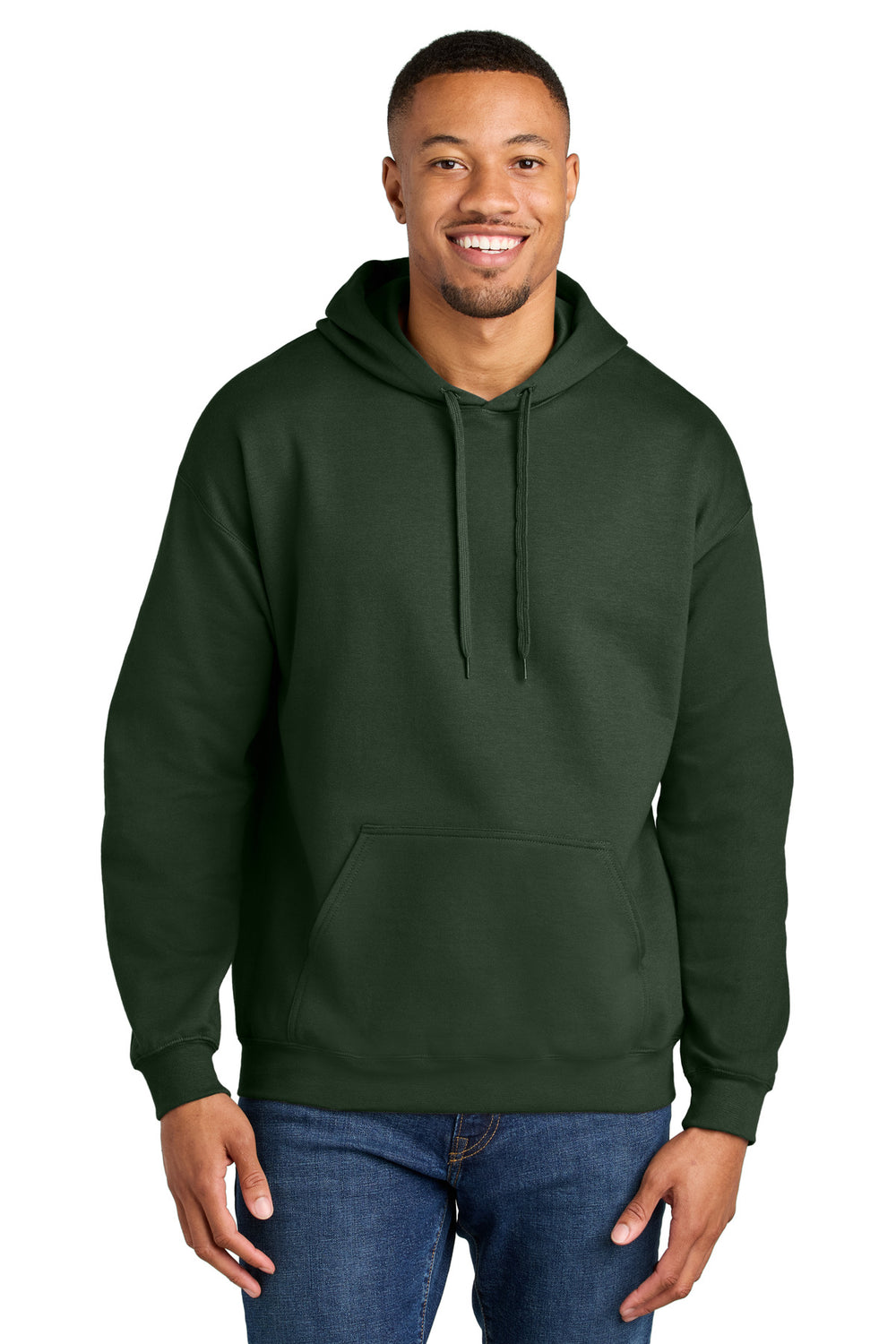 Gildan® Softstyle® Midweight Pullover Hooded Sweatshirt - Forest Green - 2XL