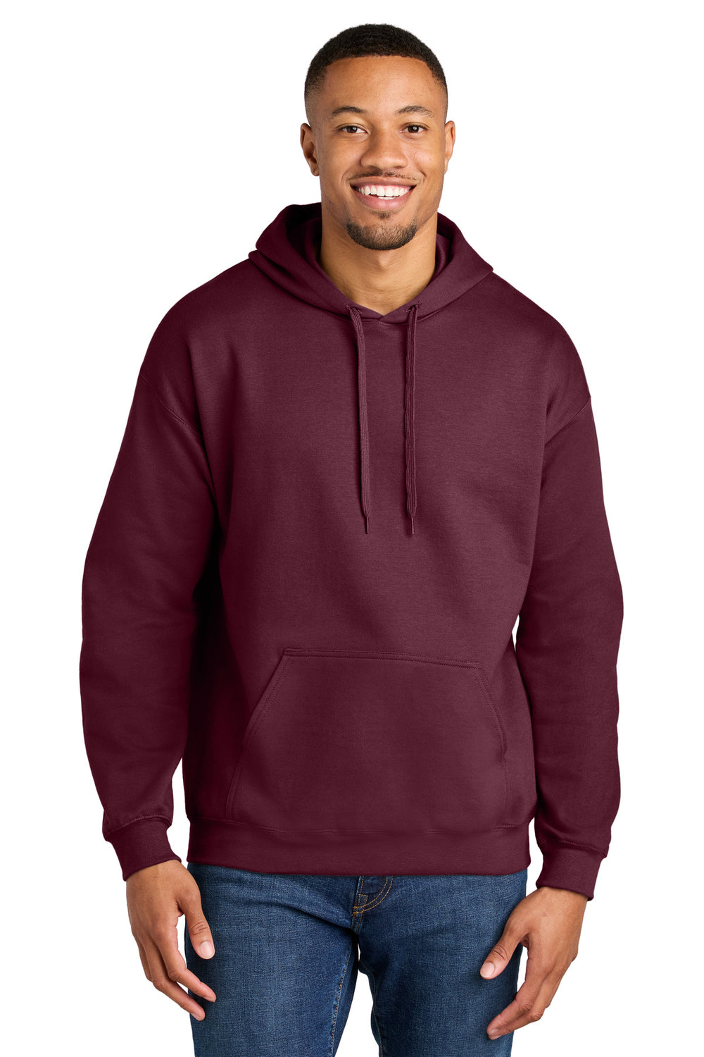 Gildan® Softstyle® Midweight Pullover Hooded Sweatshirt - Maroon - 2XL