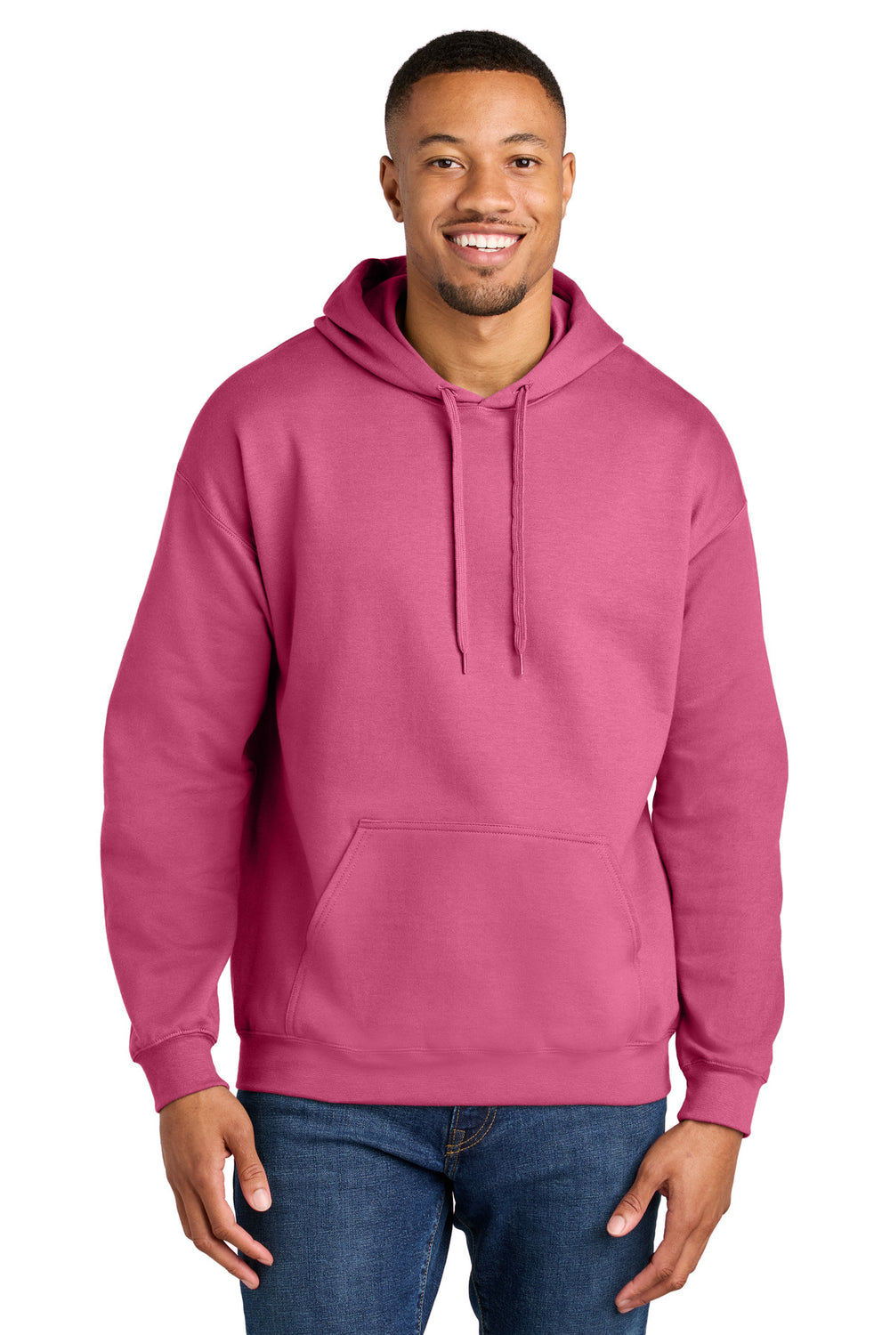 Gildan® Softstyle® Midweight Pullover Hooded Sweatshirt - Pink Lemonade - 2XL