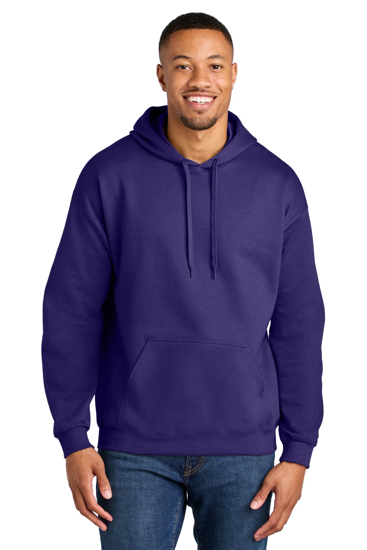 Gildan® Softstyle® Midweight Pullover Hooded Sweatshirt - Purple - 2XL