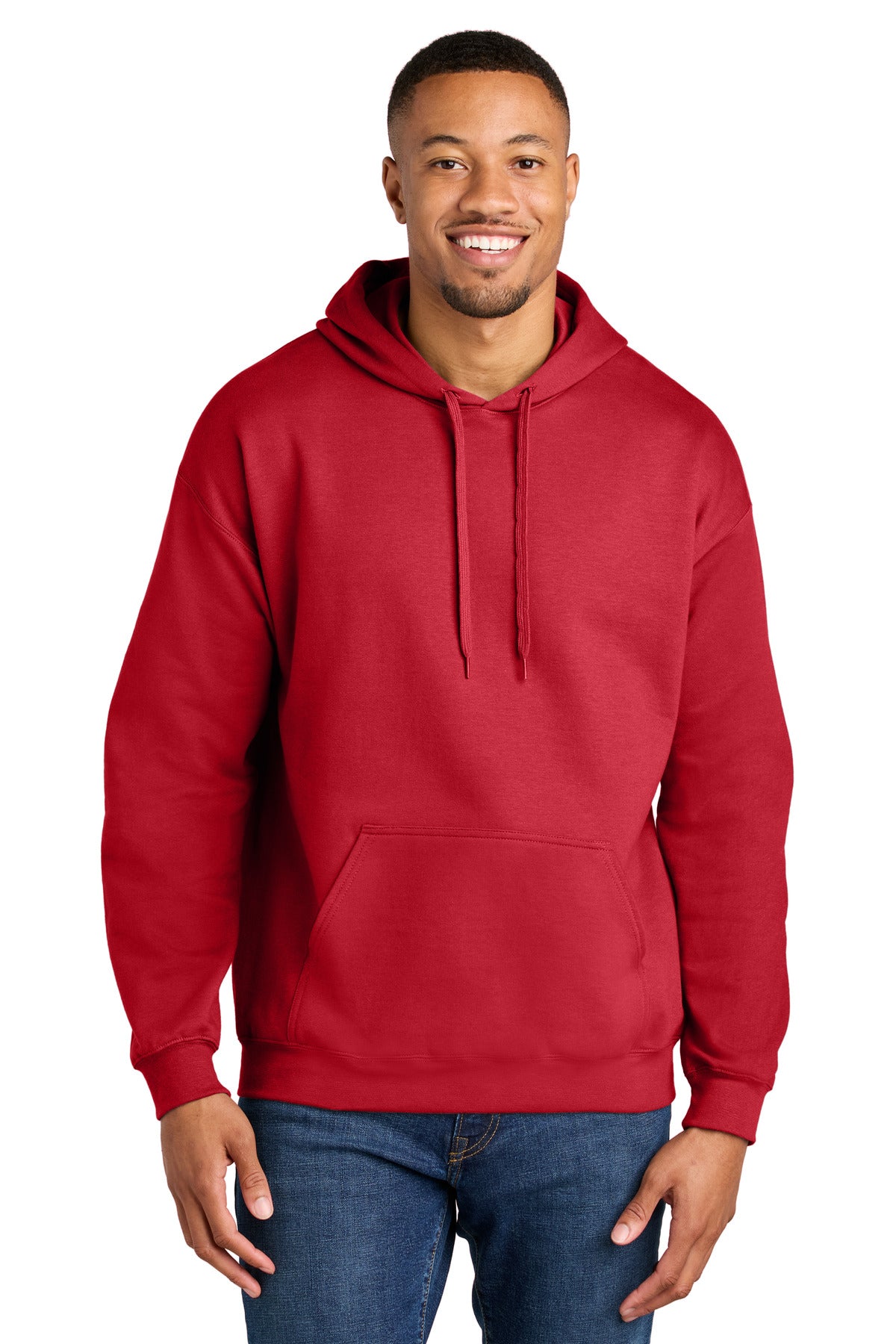 Gildan® Softstyle® Midweight Pullover Hooded Sweatshirt - Red - 2XL