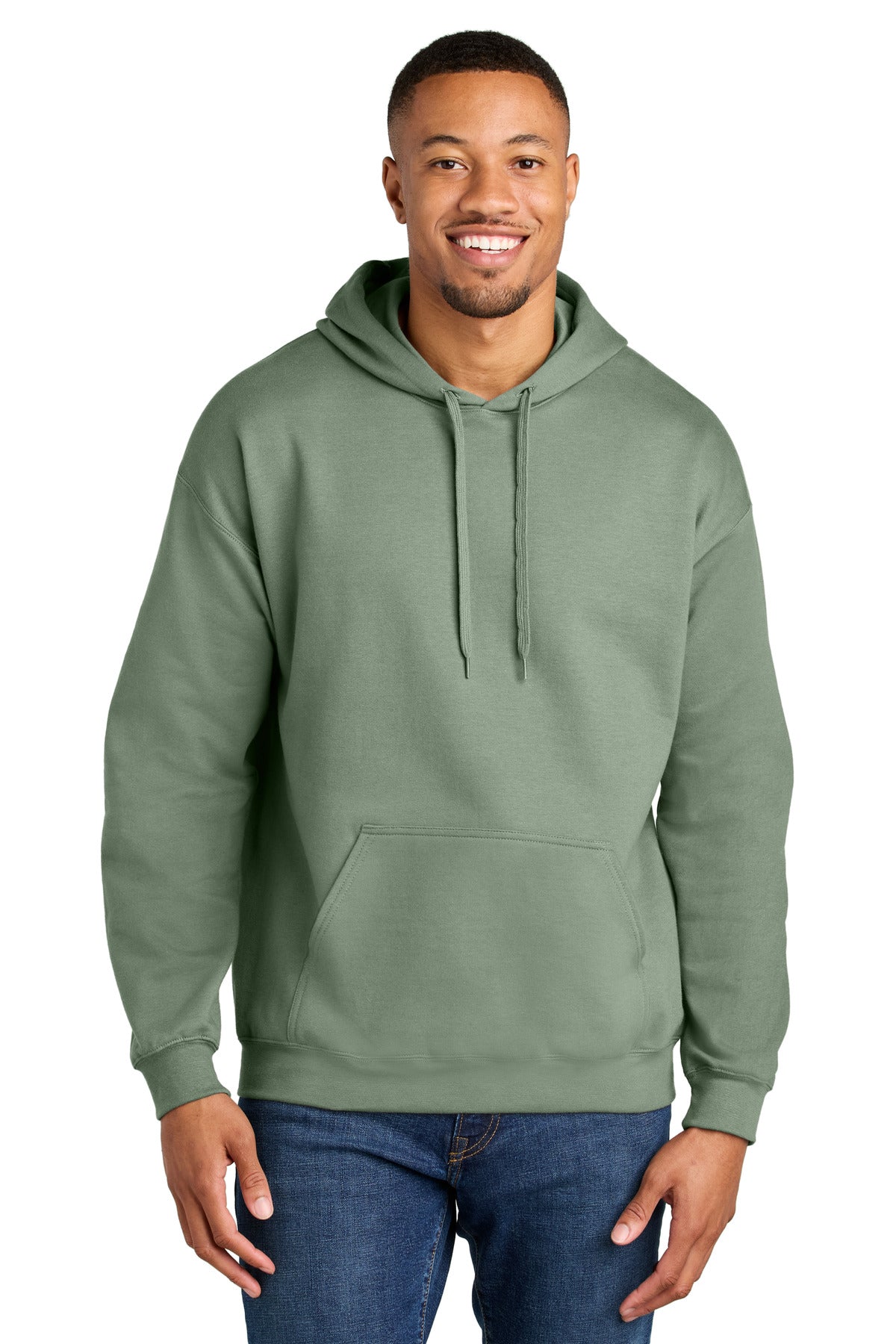 Gildan® Softstyle® Midweight Pullover Hooded Sweatshirt - Sage - 2XL