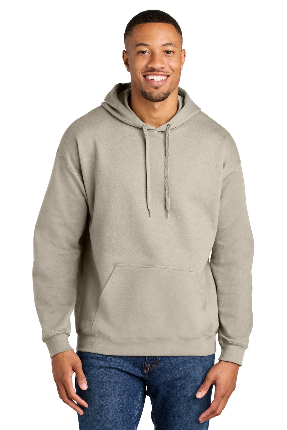 Gildan® Softstyle® Midweight Pullover Hooded Sweatshirt - Sand - 2XL