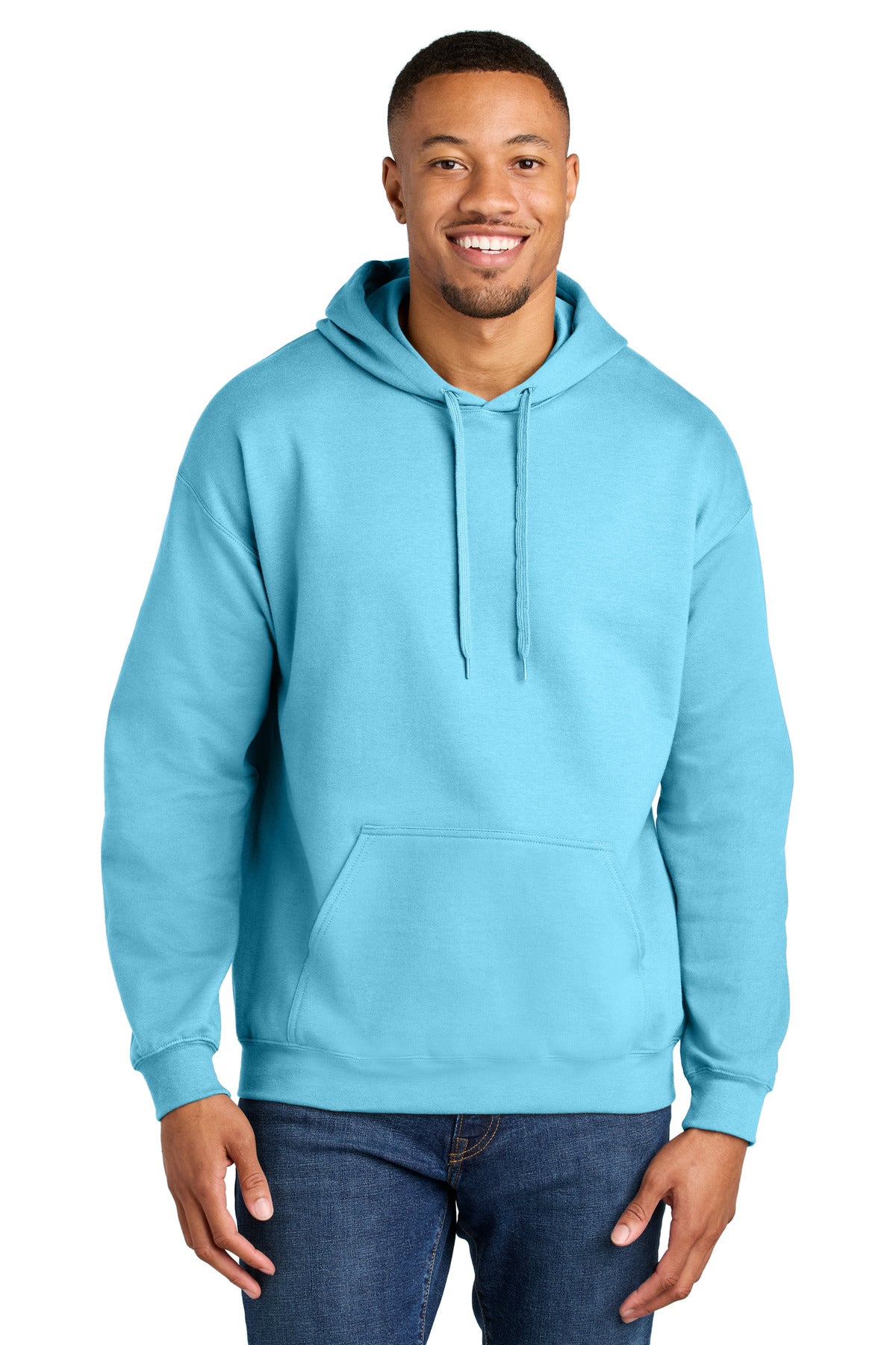 Gildan® Softstyle® Midweight Pullover Hooded Sweatshirt - Sky - 2XL