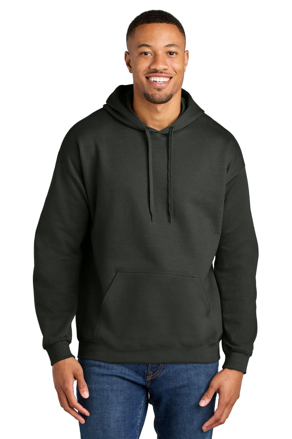 Gildan® Softstyle® Midweight Pullover Hooded Sweatshirt - Smoke - 2XL