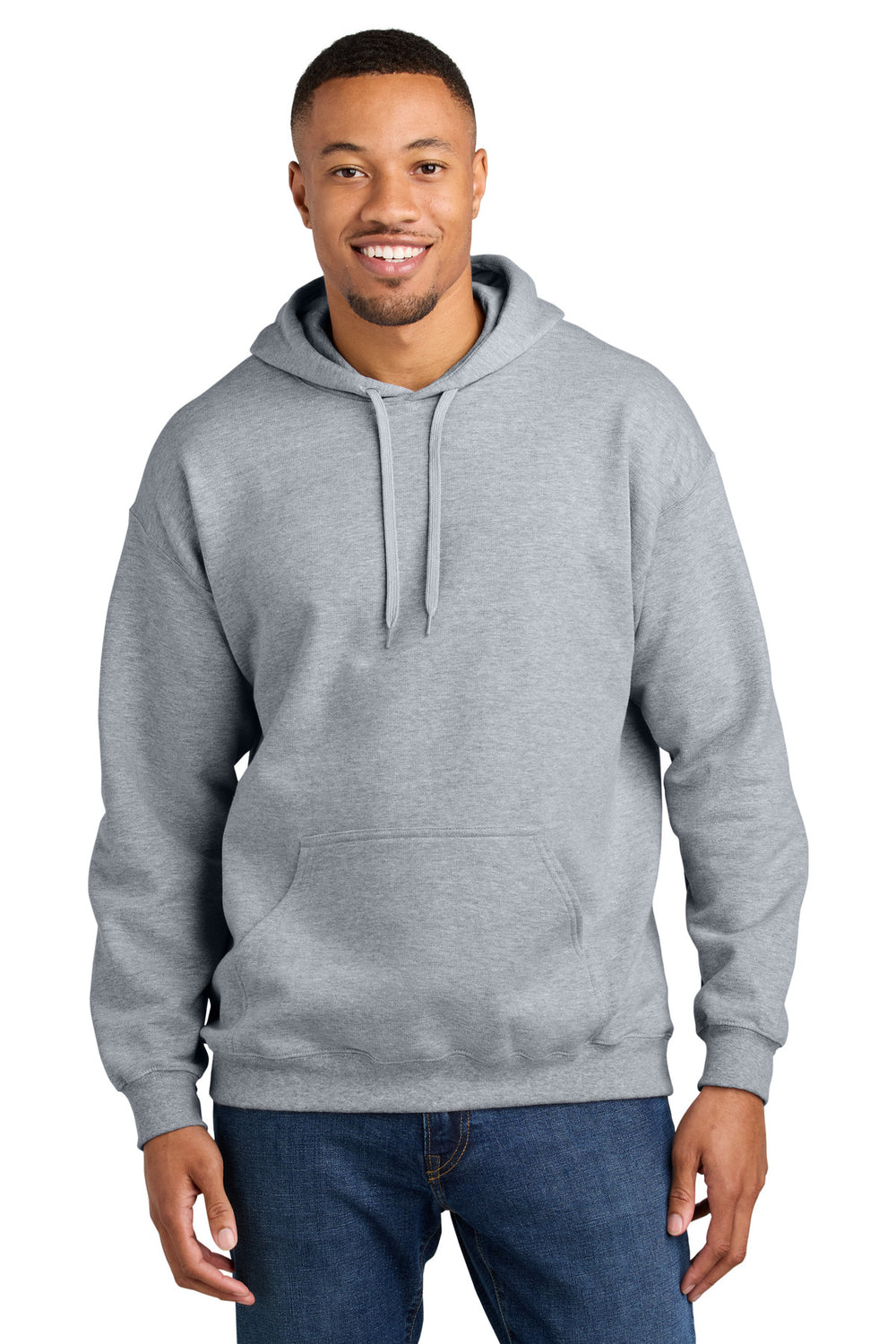 Gildan® Softstyle® Midweight Pullover Hooded Sweatshirt - Ring Spun Sport Grey - S