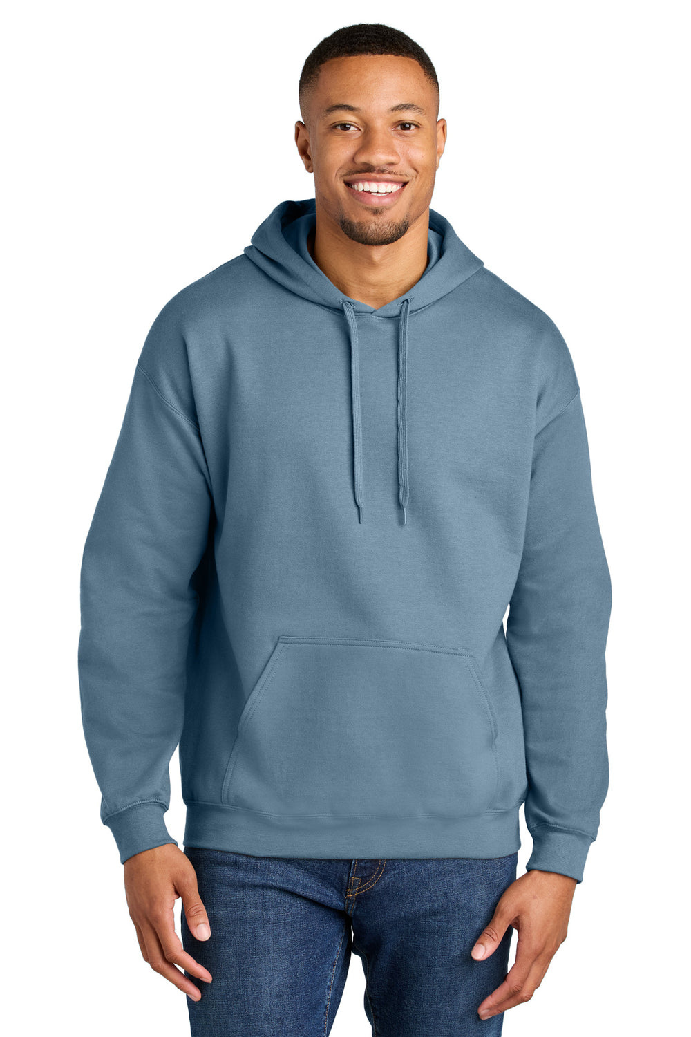Gildan® Softstyle® Midweight Pullover Hooded Sweatshirt - Stone Blue - 2XL