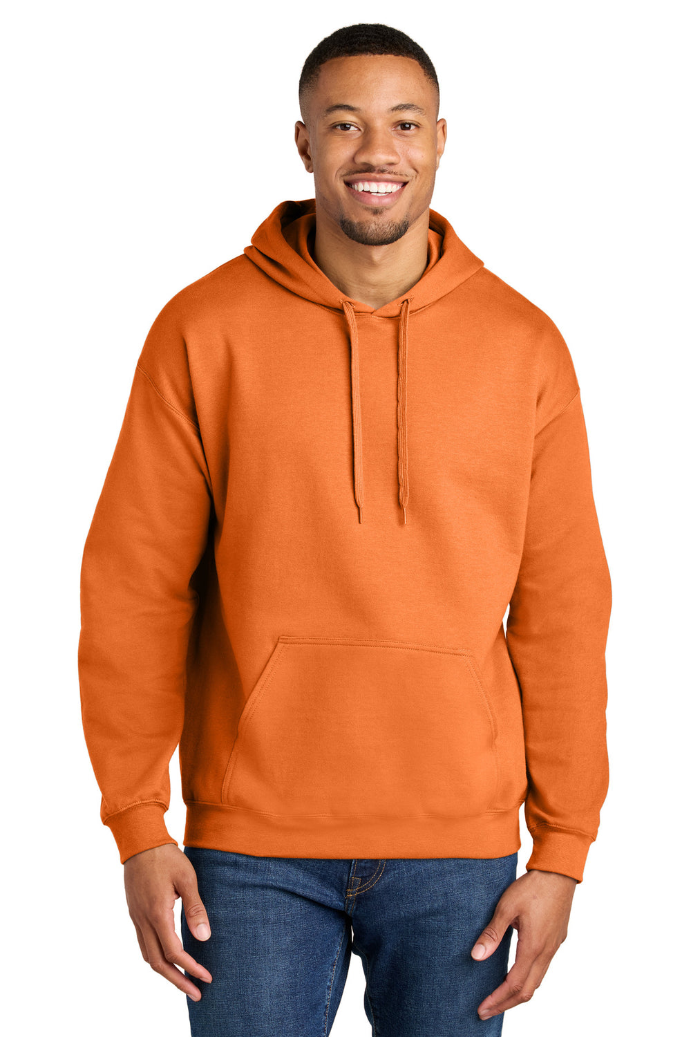 Gildan® Softstyle® Midweight Pullover Hooded Sweatshirt - Tangerine - 2XL