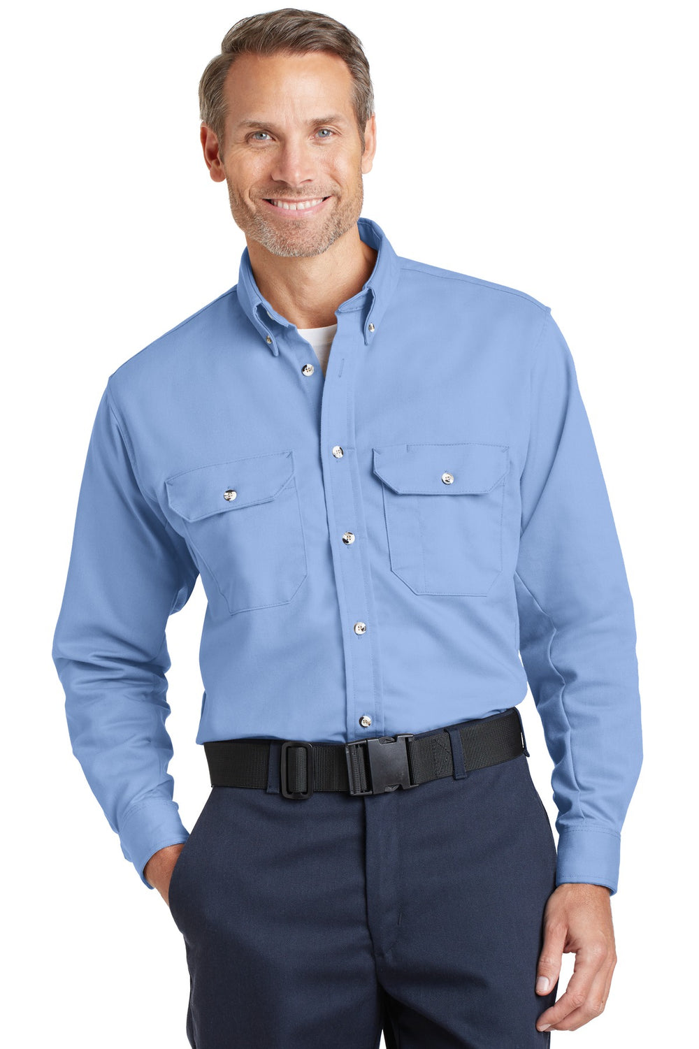 Bulwark® EXCEL FR® ComforTouch® Dress Uniform Shirt - Light Blue - S
