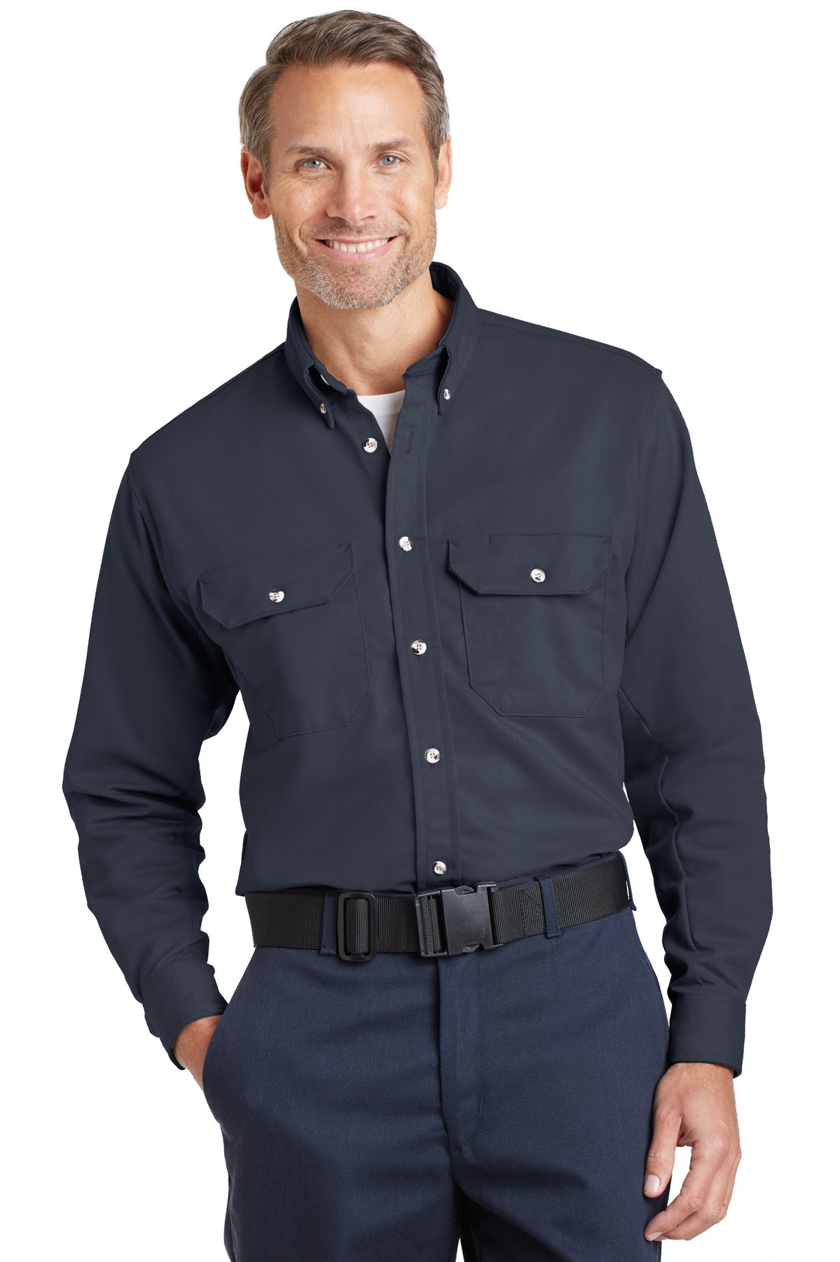 Bulwark® EXCEL FR® ComforTouch® Dress Uniform Shirt - Navy - S