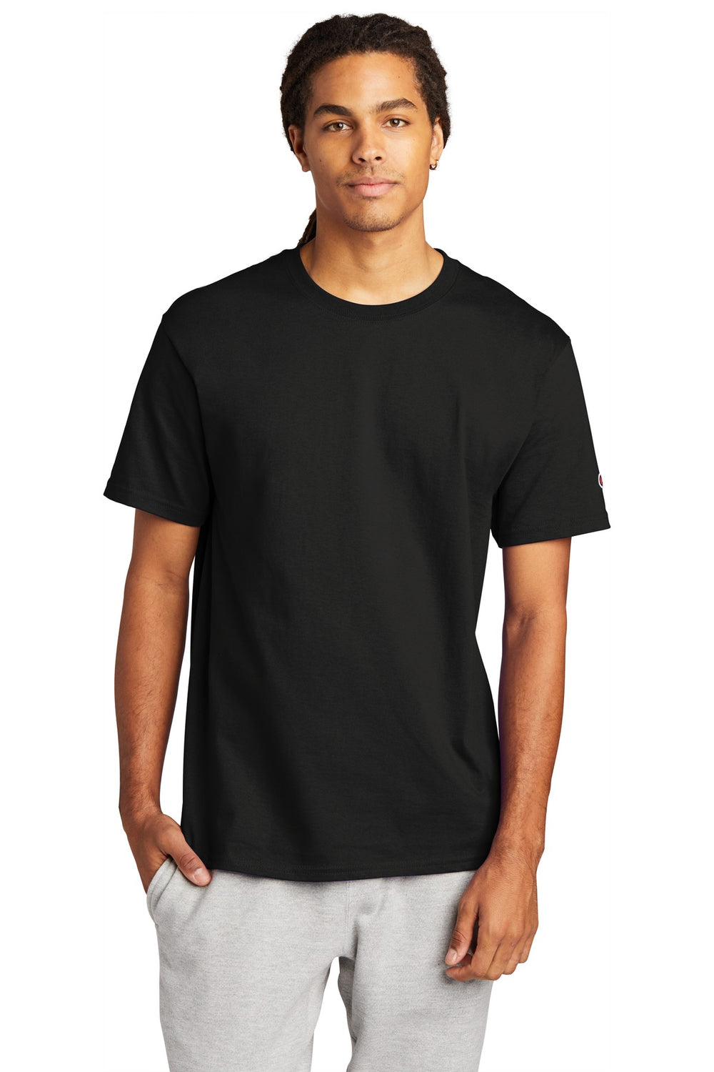 Champion ® Heritage 6-Oz. Jersey Tee - Black - S