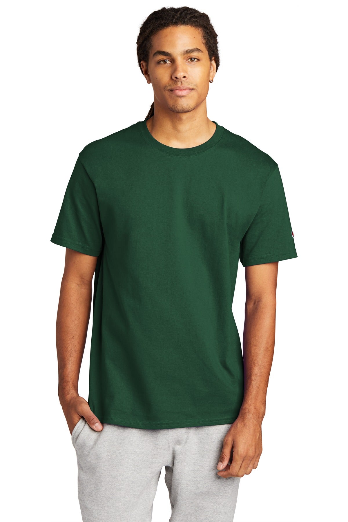Champion ® Heritage 6-Oz. Jersey Tee - Dark Green - S