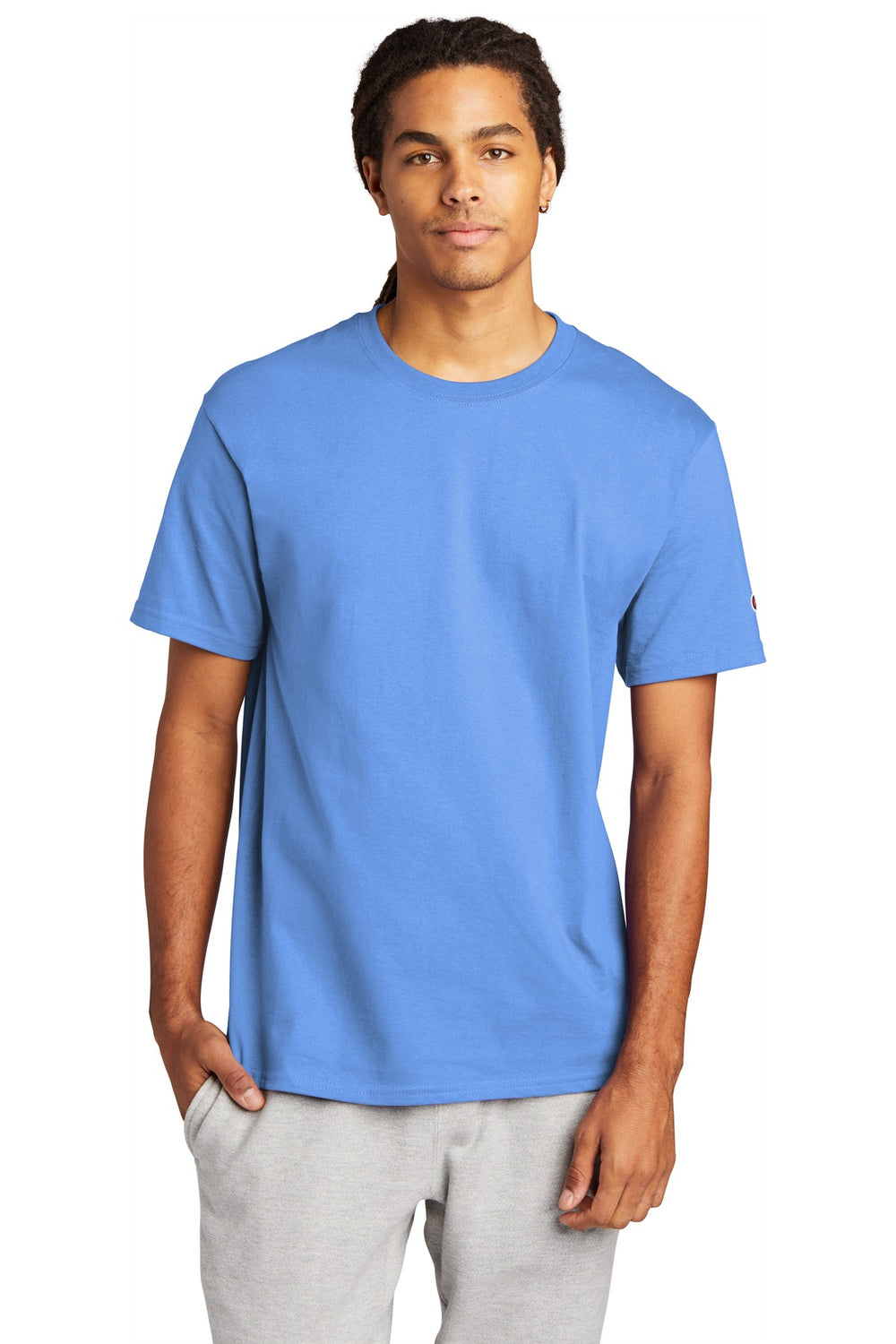 Champion ® Heritage 6-Oz. Jersey Tee - Light Blue - S