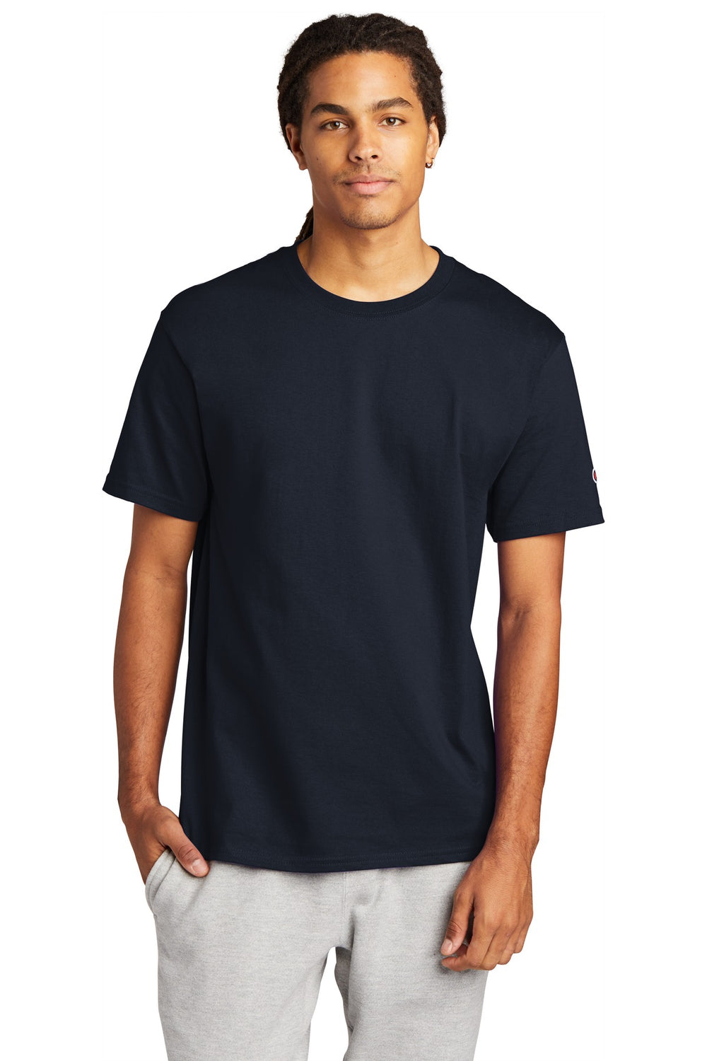 Champion ® Heritage 6-Oz. Jersey Tee - Navy - S