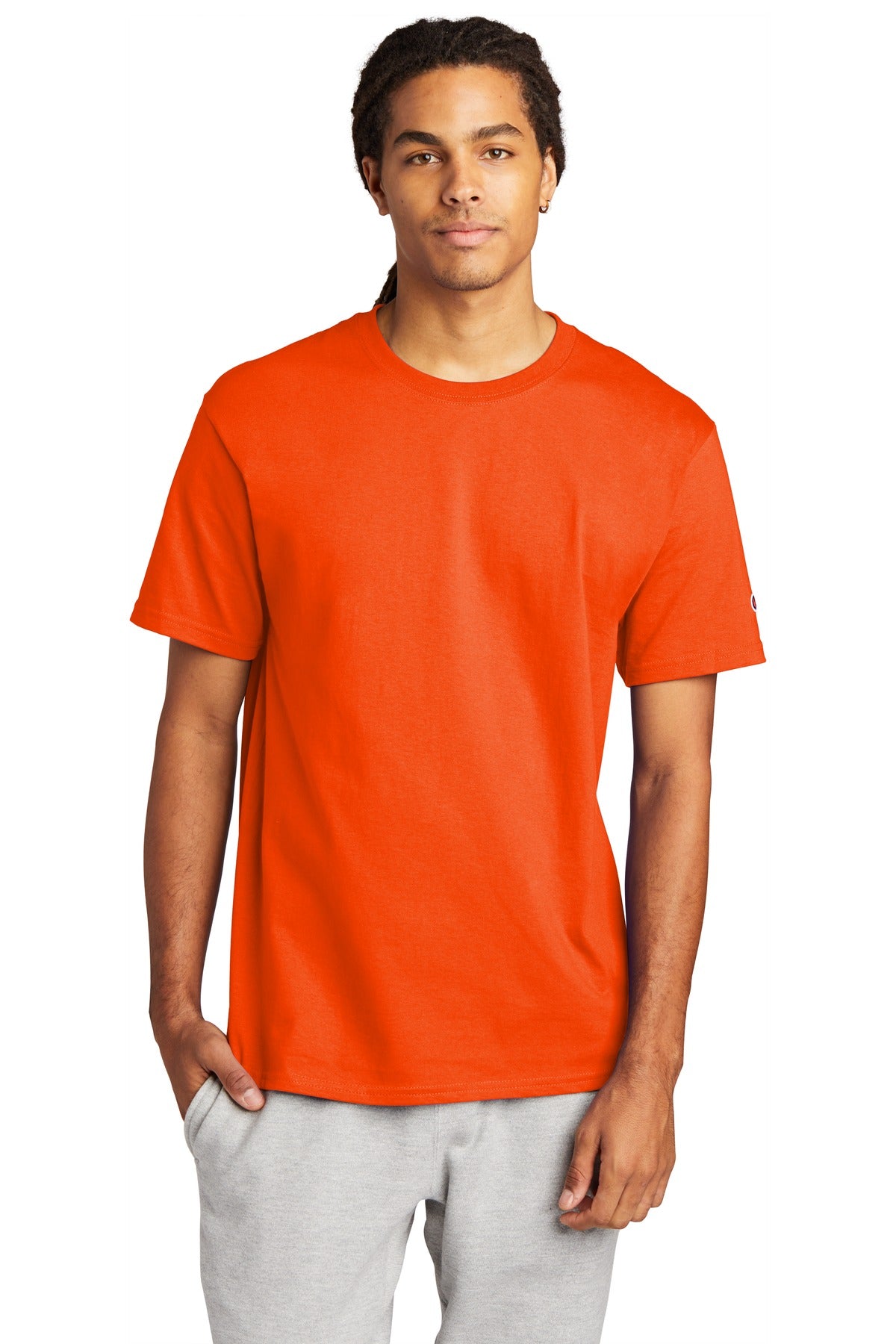 Champion ® Heritage 6-Oz. Jersey Tee - Orange - S