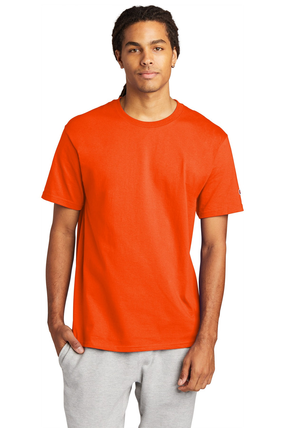 Champion ® Heritage 6-Oz. Jersey Tee - Orange - S