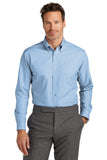 Brooks Brothers® Tall Wrinkle-Free Stretch Nailhead Shirt - Newport Blue - LT